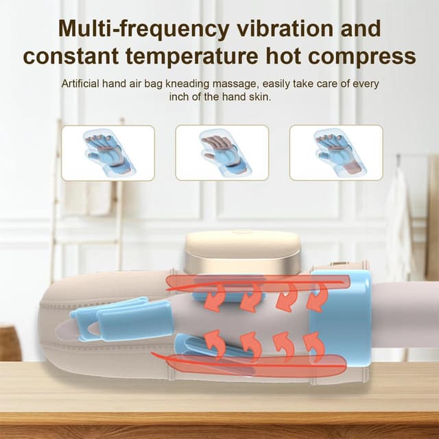 جهاز مساج اليد اللاسلكي 2200 مللي أمبير Cordless Electric Hand Massager Glove