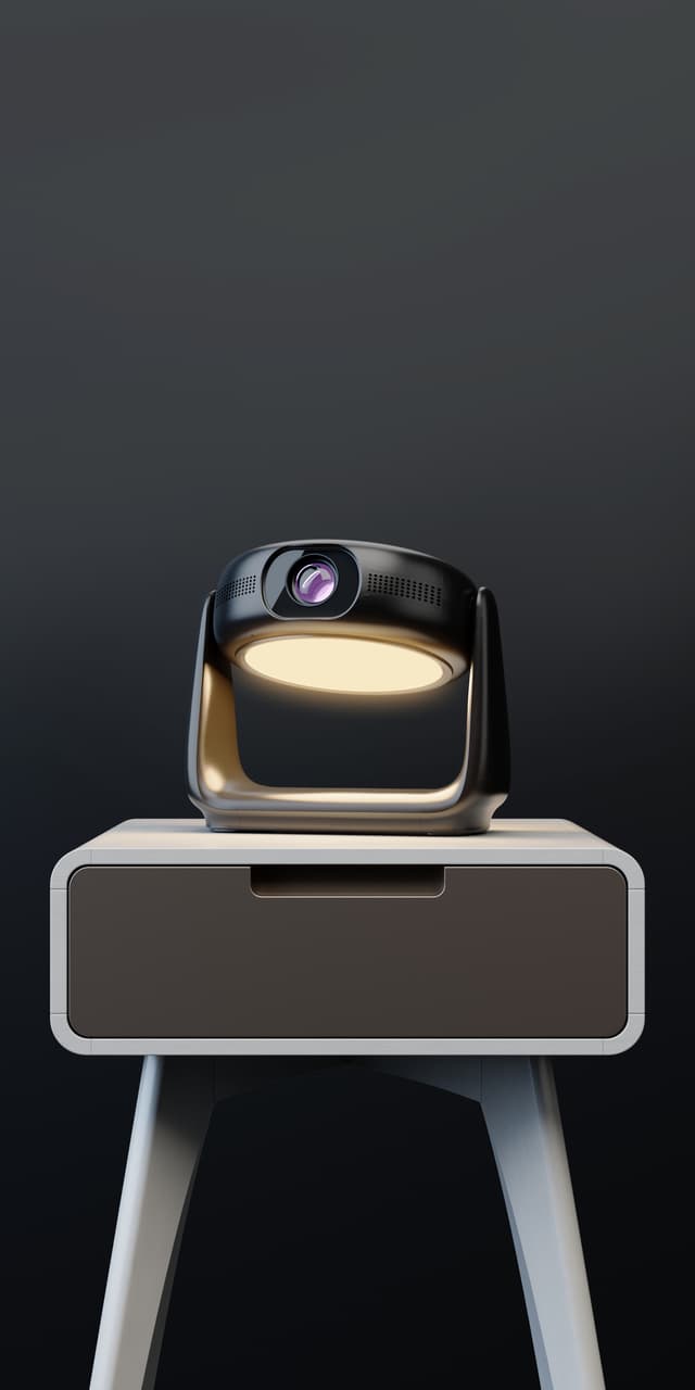 Powerology 300 Ansi Lumens Full HD Portable Projector with Built-in Battery and LCD light