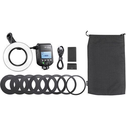 إضاءة تصوير حلقية رينق لايت لكاميرا نيكون قابل للشحن 550 ومضة جودوكس Godox Macro Ring Flash for Sony Nikon