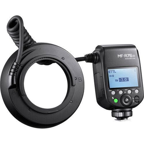 إضاءة تصوير حلقية رينق لايت لكاميرا نيكون قابل للشحن 550 ومضة جودوكس Godox Macro Ring Flash for Sony Nikon