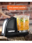 Geepas Multi Chopper With Stainless Steel Blade, 100w Powerful Copper Motor, 350ml Chopper Bowl, One Speed Control, High Power Dc Motor, Mincing Function, Coarse, Easy To Clean, Chop To Fine Mince 350 Ml 100 W Black