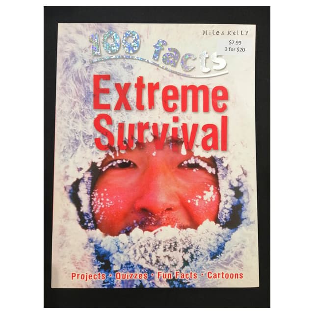 كتب تعليمية للاطفال 100 معلومة عن النجاة في المغامرات العنيدة Facts  Extreme Survival