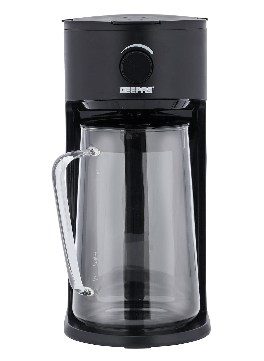 Geepas Ice Tea/ Coffee Maker, With Permanent Nylon Filter, Ice Tea Maker With Infusion Pitcher For Hot/Cold Water Iced Coffee Maker For Ground Coffee With Brew Strength Selector 2.5 L 700 W Black