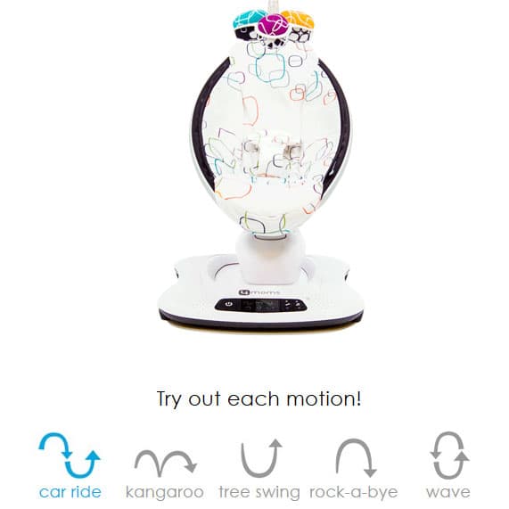 كرسي هزاز مامارو 4مومز أسود 4moms - Mamaroo 4.0 - Classic Black