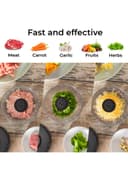 Geepas Multi Chopper With Stainless Steel Blade, 100w Powerful Copper Motor, 350ml Chopper Bowl, One Speed Control, High Power Dc Motor, Mincing Function, Coarse, Easy To Clean, Chop To Fine Mince 350 Ml 100 W Black