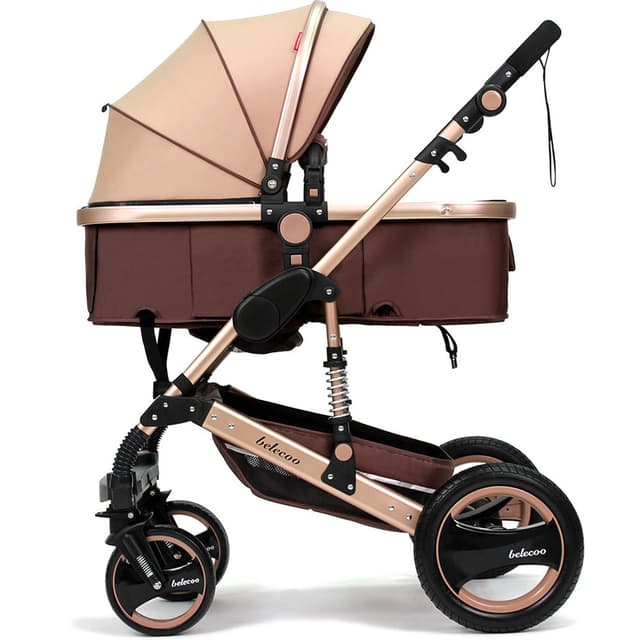 عربيه اطفال بني بيليكو Belecoo 6 Khaki Classic 3 in 1 Pram