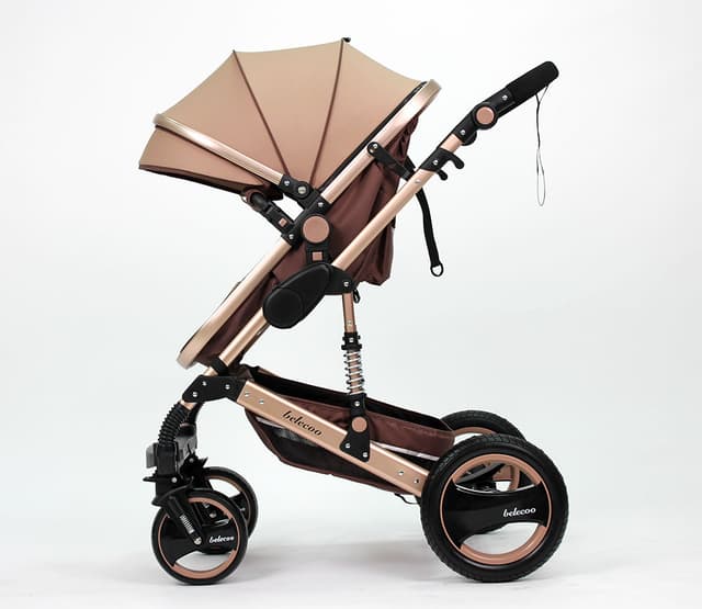 عربيه اطفال بني بيليكو Belecoo 6 Khaki Classic 3 in 1 Pram