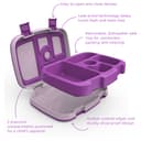 لانش بوكس خمس أقسام مقاوم للتسرب بروبل بنتجو Bentgo - Kids Bento Box - Purple