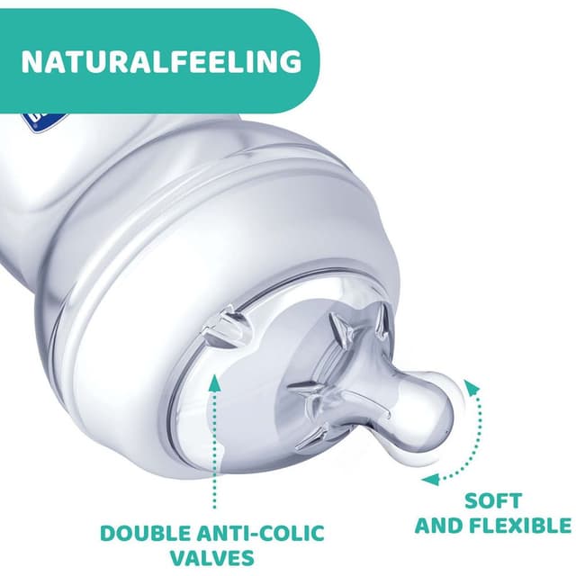 مجموعة زجاجات مضادة للمغص والإرجاع أزرق شيكو Chicco - Baby Gift Set - Blue