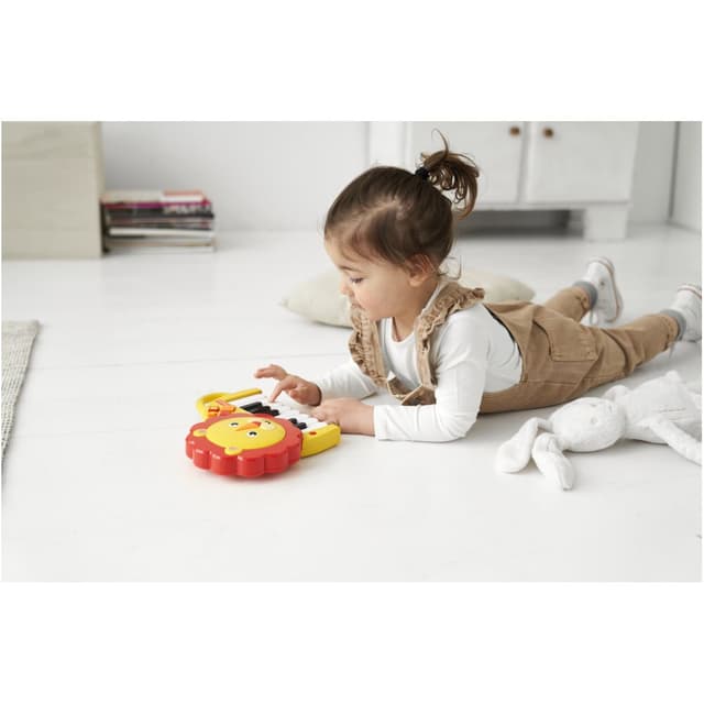 لعبة بيانو للأطفال برسمة أسد صغير ولون أصفر من فيشر برايس Fisher Price Mini Lion Piano Yellow