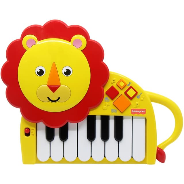 لعبة بيانو للأطفال برسمة أسد صغير ولون أصفر من فيشر برايس Fisher Price Mini Lion Piano Yellow