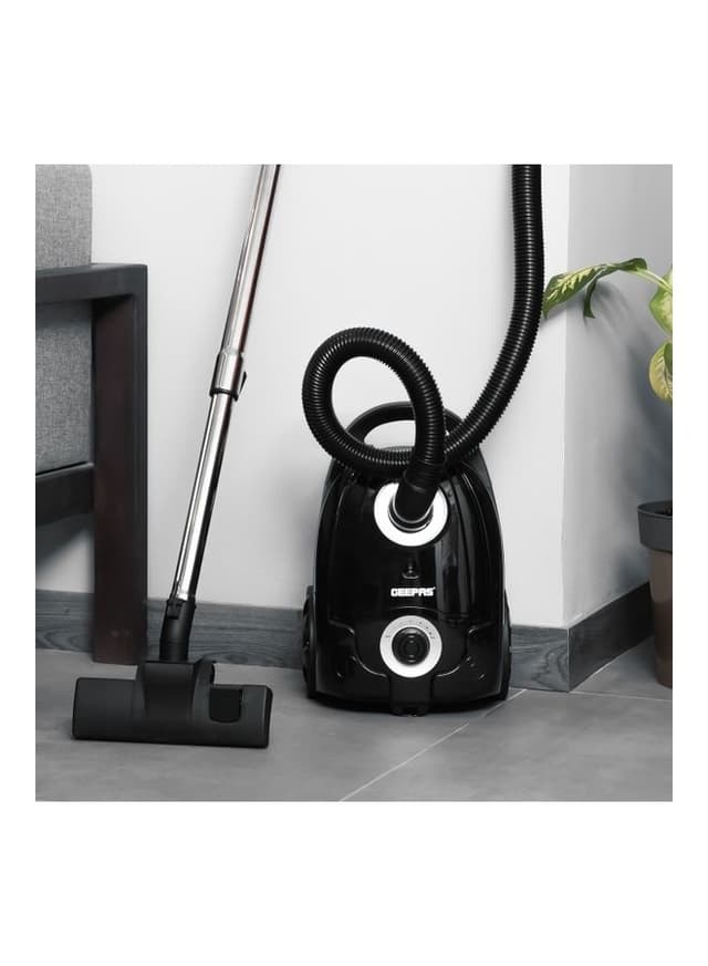 Geepas Vacuum Cleaner 3 L Dust Bag Capacity 5 M Cord Length Speed Control Function Powerful Suction And Low Noise Design Perfect For Home Office Apartments Pedal On/Off 2200.0 W Black