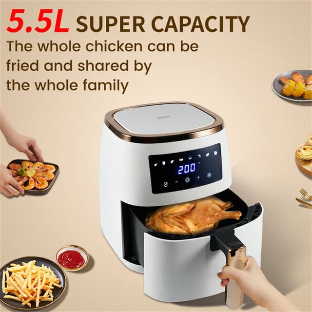 قلاية هوائية 5.5 لتر دي اس بي 1500 واط Dsp Professional LCD Digital Multifunctional Air Fryer