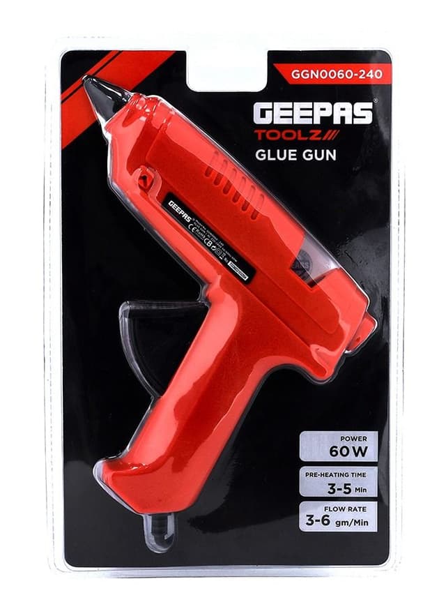 مسدس سيليكون من جيباس مناسب لعمل الأطفال للأعمال اليدوية مع اصبعي سيليكون Geepas Glue Gun