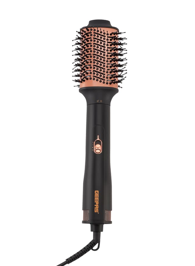 فرشاة شعر حرارية 4ب1 ثلاث سرعات جيباس Geepas Hair Styler 4-In-1 3 Speed Cord And Hanging Function Three Interchangeable Heads