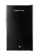 ثلاجة صغيرة 120 لتر أسود جيباس Geepas 120l Gross/92l Net Capacity Single Door Mini Defrost Refrigerator With Retro Premium Design