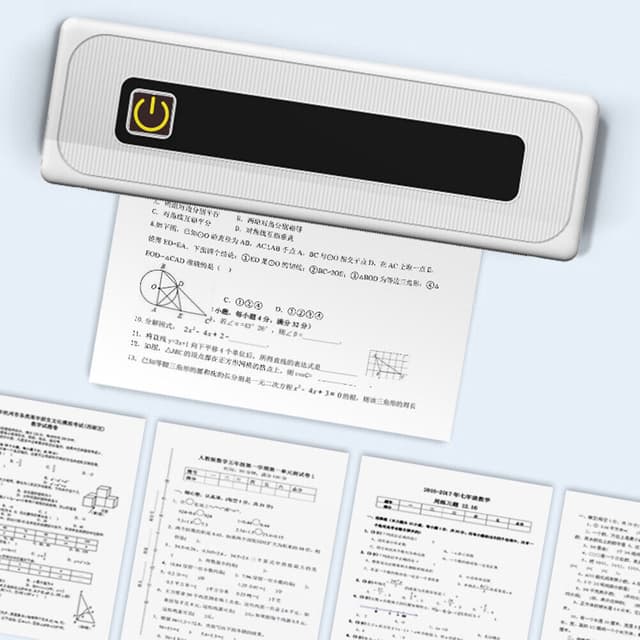 طابعة حرارية A4 محمولة بلوتوث 200 دي بي اي 1000 مللي أمبير Wireless A4 Thermal Inkless Printer Bluetooth