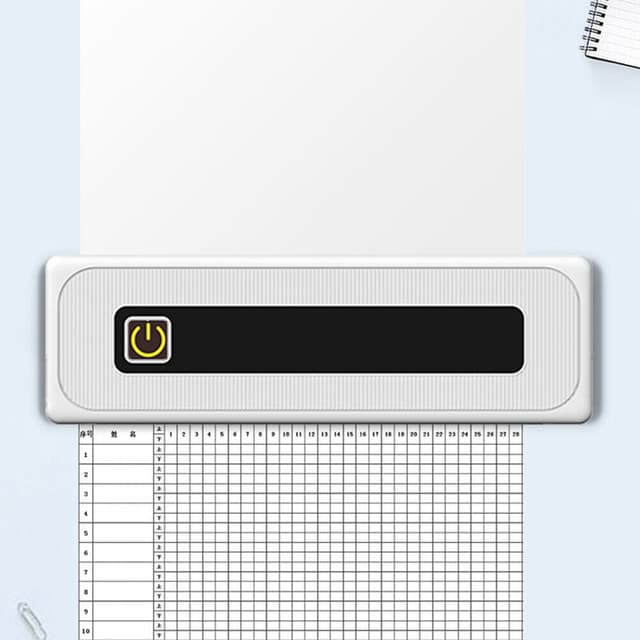 طابعة حرارية A4 محمولة بلوتوث 200 دي بي اي 1000 مللي أمبير Wireless A4 Thermal Inkless Printer Bluetooth