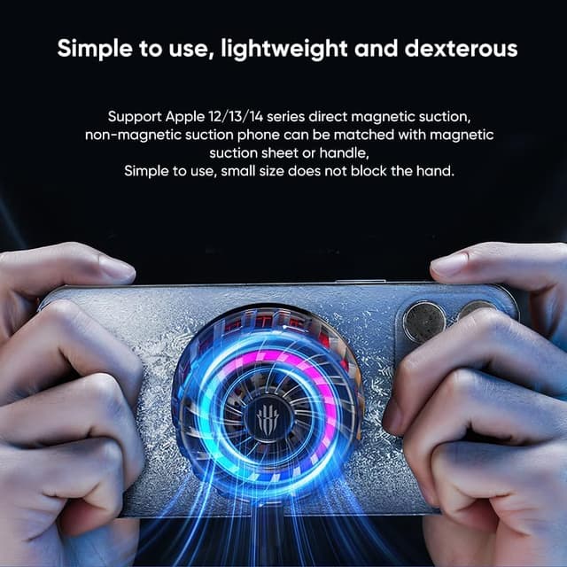 مروحة تبريد جوال ريد ماجيك مغناطيسية مع إضاءة Nubia RedMagic Magnetic Cooler 4 Pro