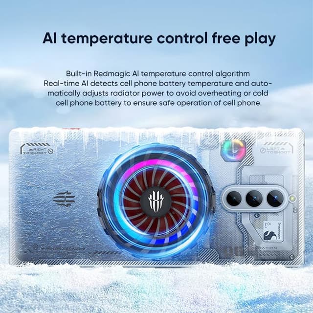 مروحة تبريد جوال ريد ماجيك مغناطيسية مع إضاءة Nubia RedMagic Magnetic Cooler 4 Pro