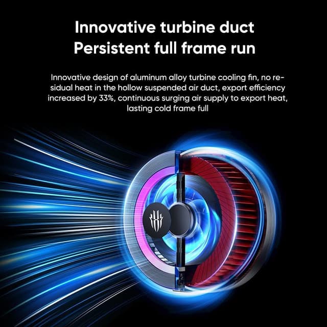 مروحة تبريد جوال ريد ماجيك مغناطيسية مع إضاءة Nubia RedMagic Magnetic Cooler 4 Pro