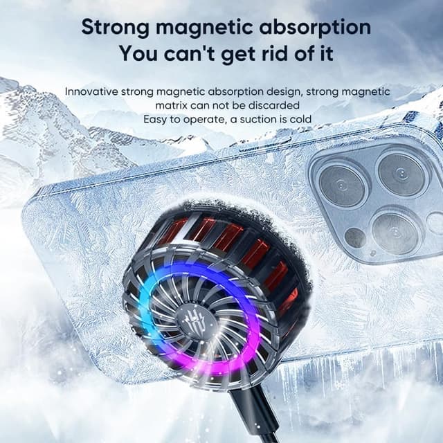 مروحة تبريد جوال ريد ماجيك مغناطيسية مع إضاءة Nubia RedMagic Magnetic Cooler 4 Pro