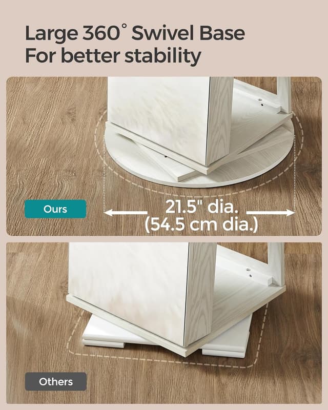 مرايا طويله لغرف النوم مع خزائن ومنظم للمكياج والمجوهرات Full Length Dressing Mirror With Jewellery Storage Organiser