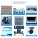 Rechargeable Air Cooler Fan 20L Water tank Mechanical Control Copper Motor 2-3L/H Water Consumption