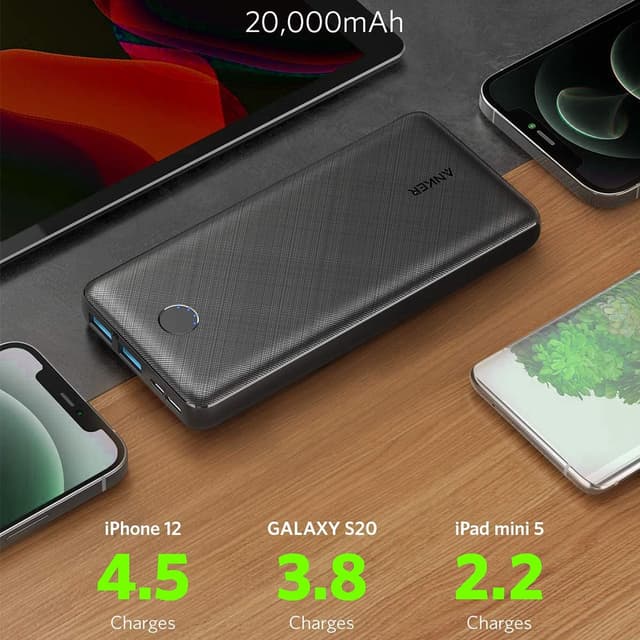 Anker 20000mAh PowerCore Essential Power Bank A1268013