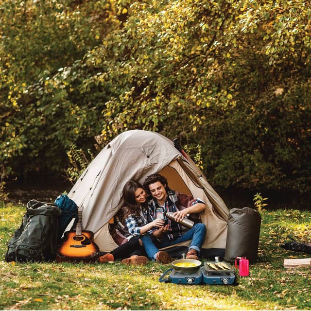 موقد غاز للرحلات قابل للطي جرين 6000 واط Green Lion 2 In 1 Foldable Camping Stove