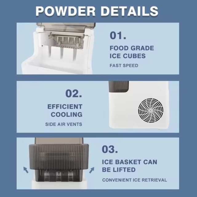 Dsp KD8001 Ice maker machine 165W 1.4L