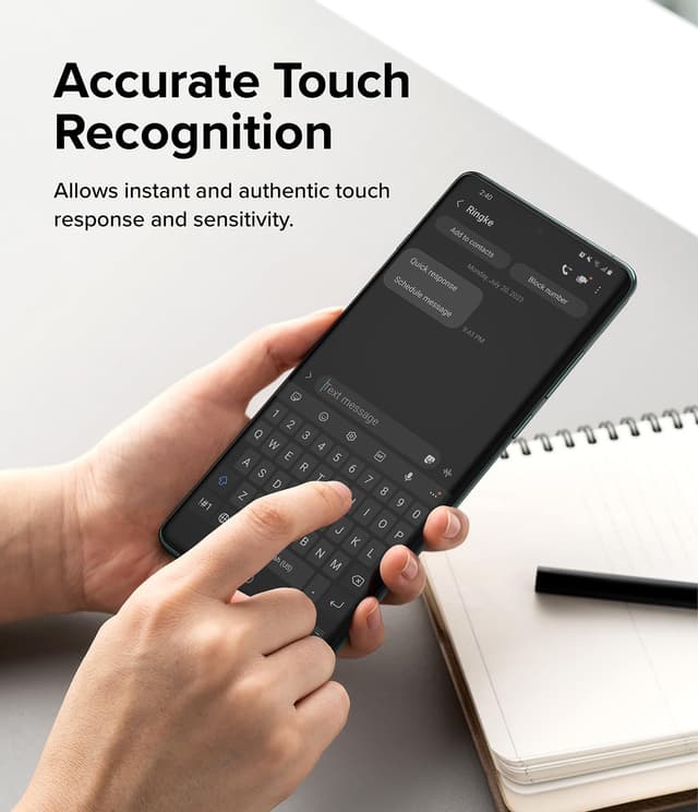 Ringke Dual Easy Film [2 Pack] Compatible with OnePlus 12 Screen Protector, Anti-Fingerprint 4-Layer HD Quality Full Cover Protection Film with Easy Installation Tool