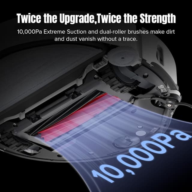 مكنسة روبوت التنظيف روبوروك اس 8 ماكس في مع صندوق للغبار 10000 باسكال 5200 مللي أمبير Roborock S8 MaxV Ultra Robot Vacuum