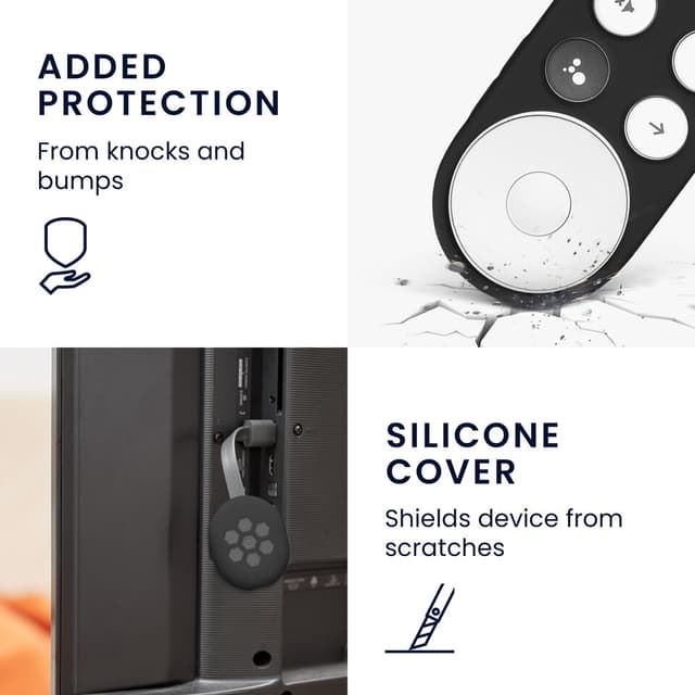 كفر حماية ريموت كروم كاست 2020 4K اوزون أزرق O Ozone Silicone Remote Cover Set Compatible with Google Chromecast