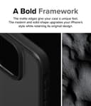 كفر ايفون 15 برو مع ماج سيف أسود غير لامع رينجكي Ringke Fusion Bold Compatible with iPhone 15 Pro Case