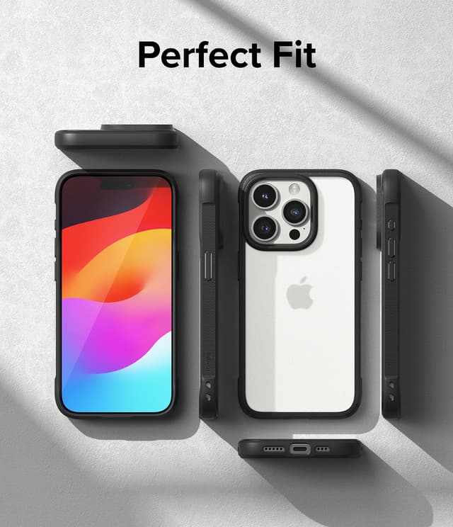 كفر ايفون 15 برو مع ماج سيف أسود غير لامع رينجكي Ringke Fusion Bold Compatible with iPhone 15 Pro Case