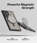 Ringke Fusion Bold Magnetic Compatible with Samsung Galaxy S24 Ultra Case Cover Firm Grip Frame Anti-Yellowing Anti-Fingerprint Frosted Hard Back Shockproof Bumper Galaxy S24 Ultra Back Cover- Matte Black