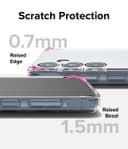 Ringke Fusion Case Compatible with Samsung Galaxy A55 5G (2024), Anti-Fingerprint Frost Clear Phone Case, Shockproof Protective Bumper Cover for Galaxy A55- Clear