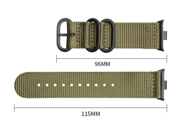 O Ozone Woven Nylon Strap Compatible With Xiaomi Smart Band 8 Pro , Soft Strap Wristband Accessory Sport Watch Band Quick Release Replacement Watch Bands for Men and Women- Beige