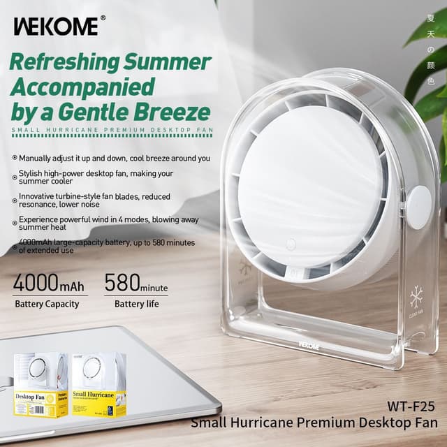 Wekome WT-F25 Fan 4000mAh