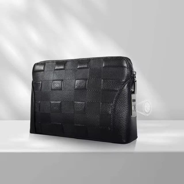 حقيبة يد رجالية جلد بالبصمة Anti theft Bag with Fingerprint Lock