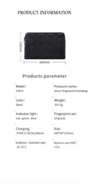 حقيبة يد رجالية جلد بالبصمة Anti theft Bag with Fingerprint Lock