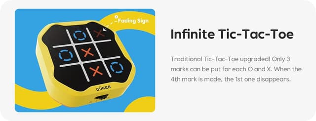 لعبة اكس او الكترونية 3 في 1 جيكر GiiKER Tic Tac Toe Bolt Game
