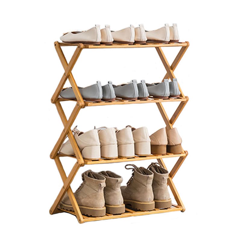 رف احذية خشب قابل للطي Foldable Wooden Shoe Rack