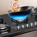 فرن بلت ان غاز 90 سم وينينج ستار 5 شمعات Winning Star Glass 5 Burner Gas Stove