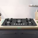 فرن بلت ان غاز 90 سم وينينج ستار 5 شمعات Winning Star Glass 5 Burner Gas Stove