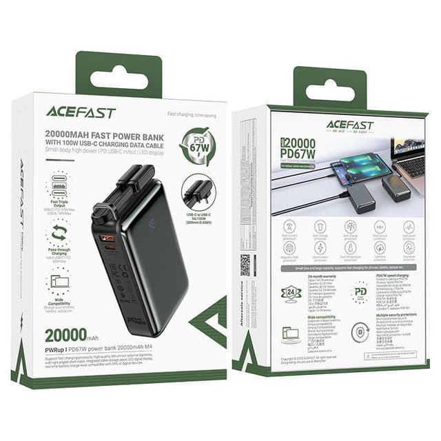 Acefast Fast Charger Power Bank M4 PD67W 20000mAh