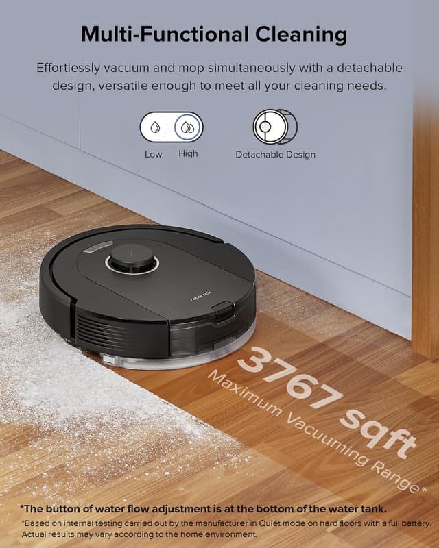 Roborock Q5 Pro+ Robot Vacuum and Mop, Self-Emptying, 5500 Pa Max Suction
