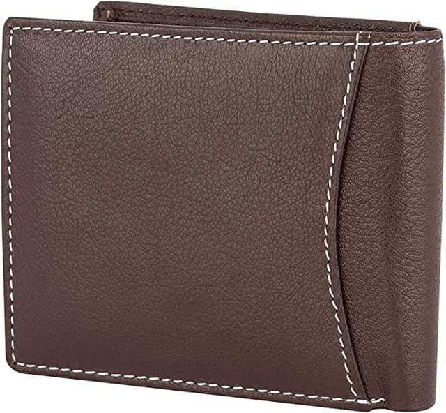 محفظه رجاليه صغيره جلد طبيعي فلاينغ فوسيل بني Flying Fossil Genuine Leather Hand-Crafted Wallet For Men Bifold Leather Wallet