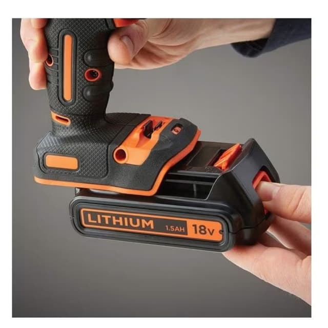 دريل كهربائي صغير لا سلكي بمحركين مع صندوق معدات بلاك اند ديكر Black+Decker Cordless 2 Gear Combi Hammer Drill With Kitbox
